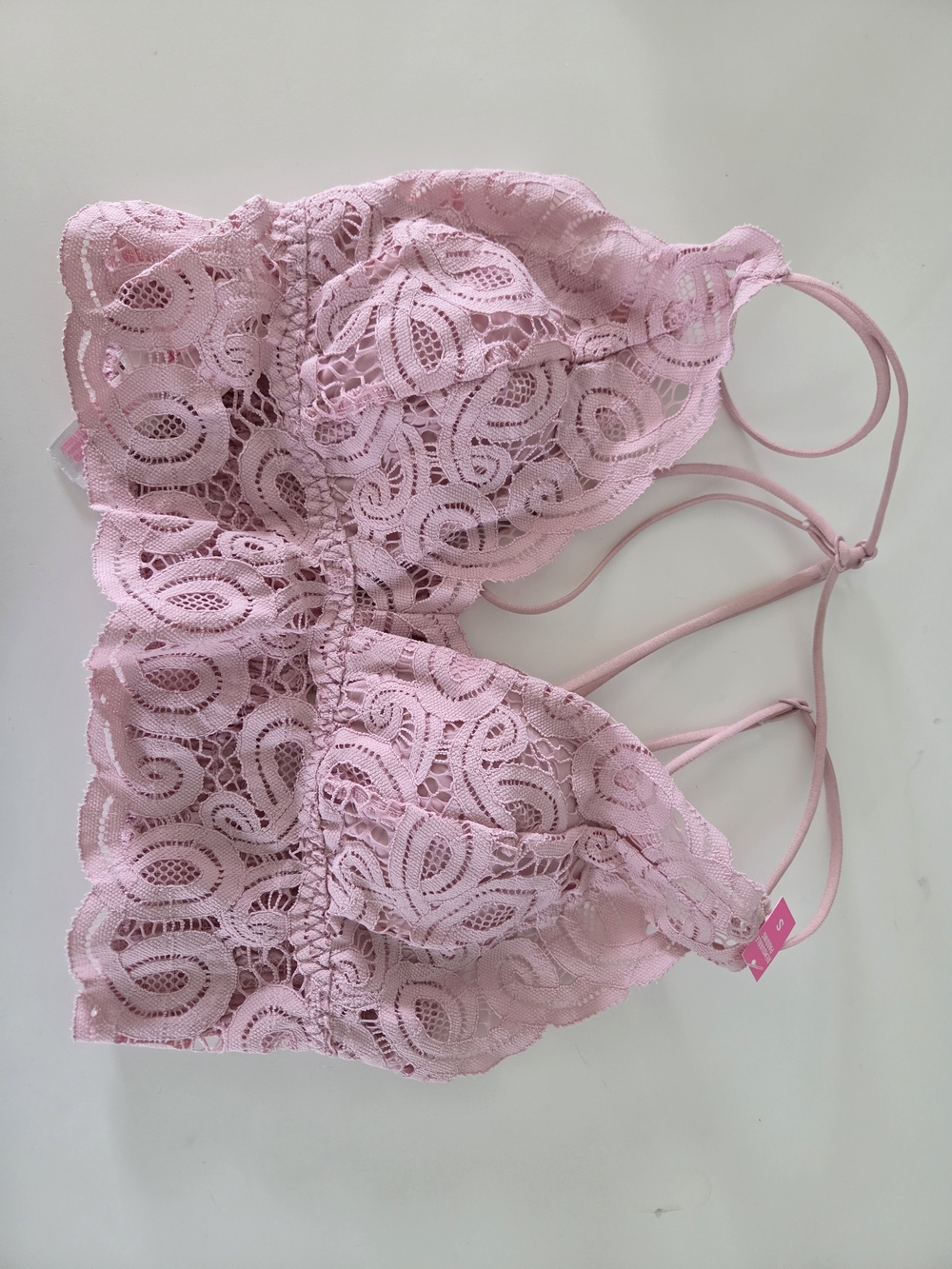 NWT PINK Soft Pink Lace Bralette